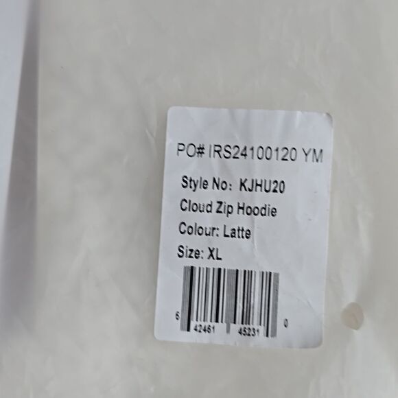 917 New Comfrt Cloud Zip Hoodie Latte Sz XL - Picture 7 of 7